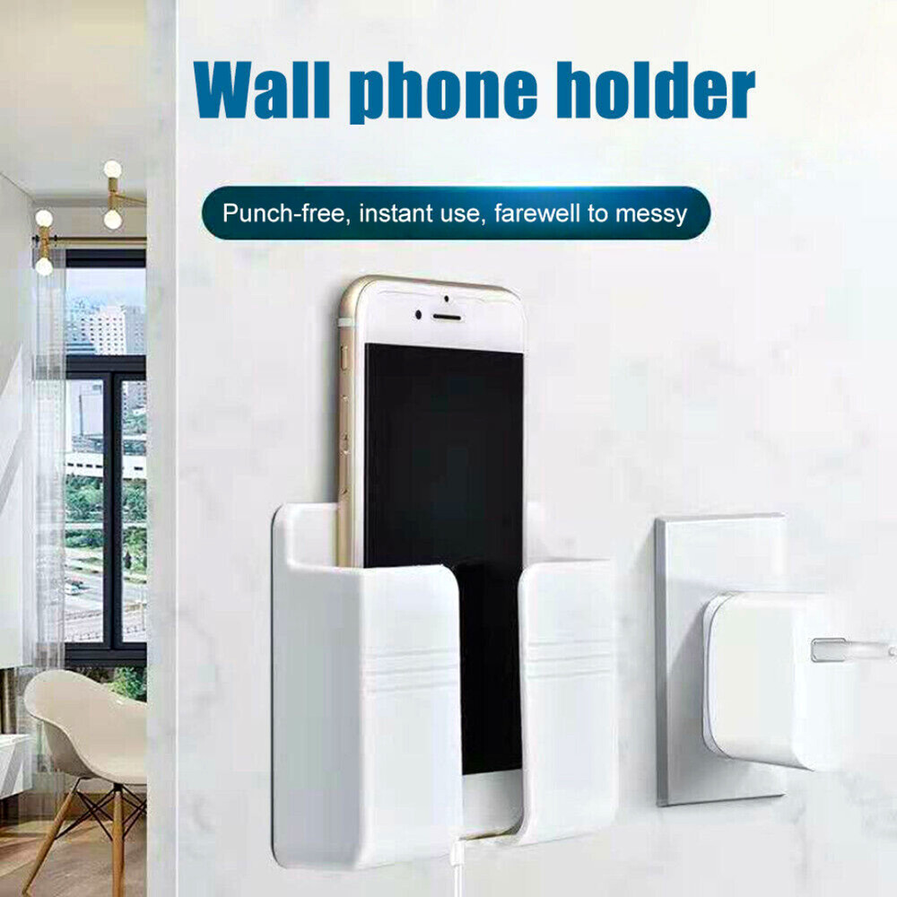 Holder Wall Mounted Mobile Phone Charging Organizer Storage Box Stand Rack Lot