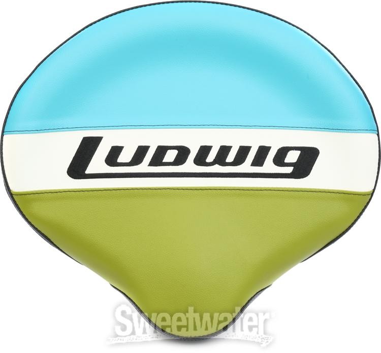 Ludwig Atlas Classic Drum Throne - Saddle, Blue/Olive