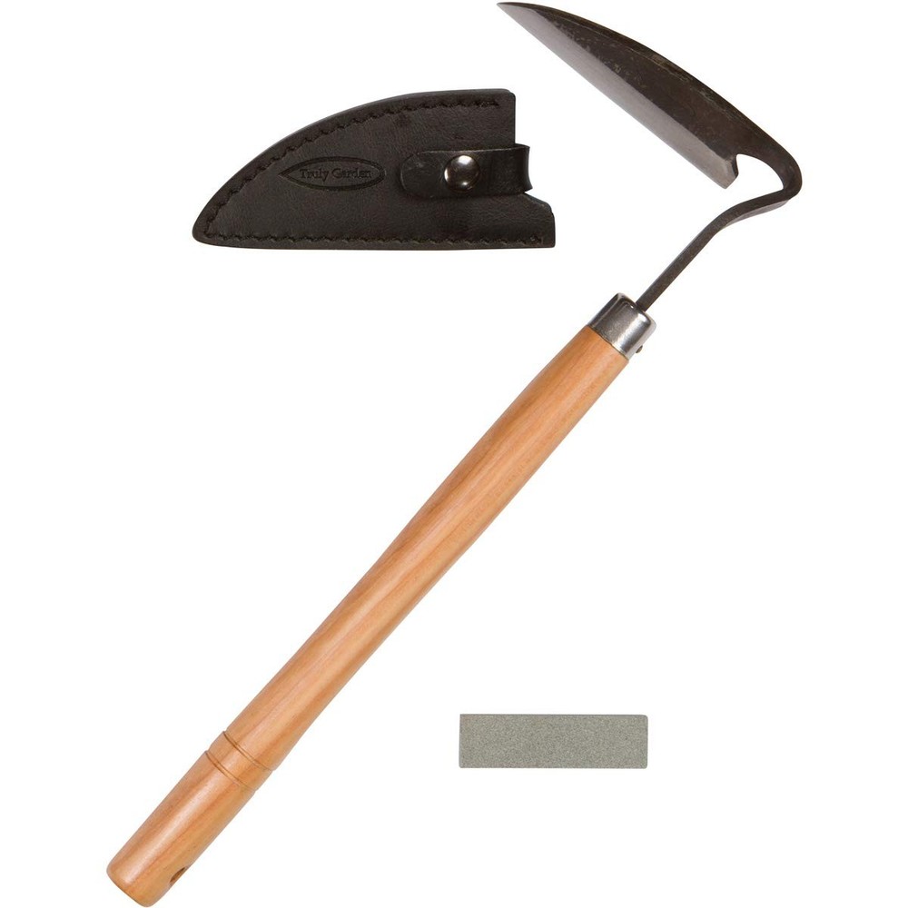 Effortless Weeding: Sharp Sickle Cuts Roots, Saves Time - with Thick Leather...