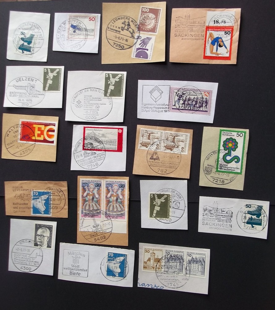 18x 1976 to 78 special / commemorative cancels Germany