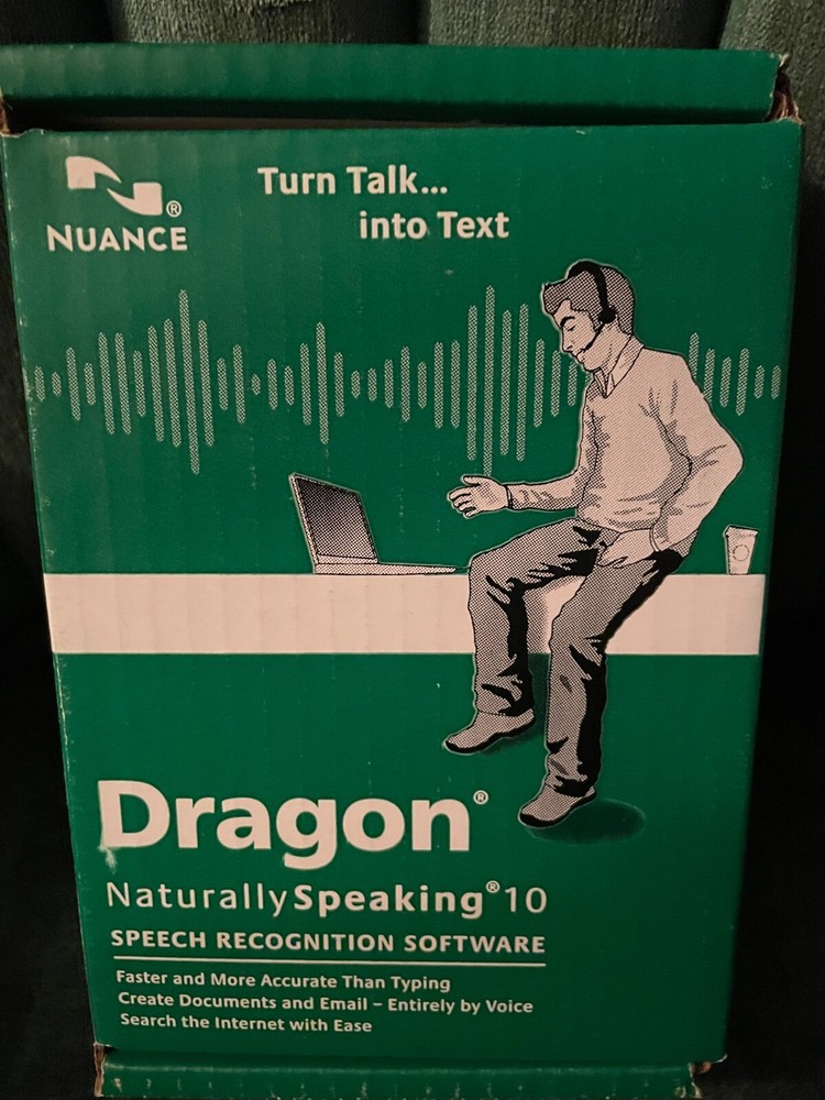 Nuance Dragon Speech Recognition Software Version 10 Standard Headset