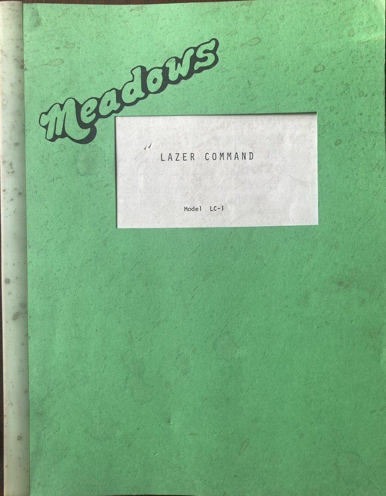 Lazer Command Arcade Game Manual