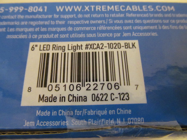 Xtreme 6" Diameter LED Ring Light for Studio Style Selfie Lighting