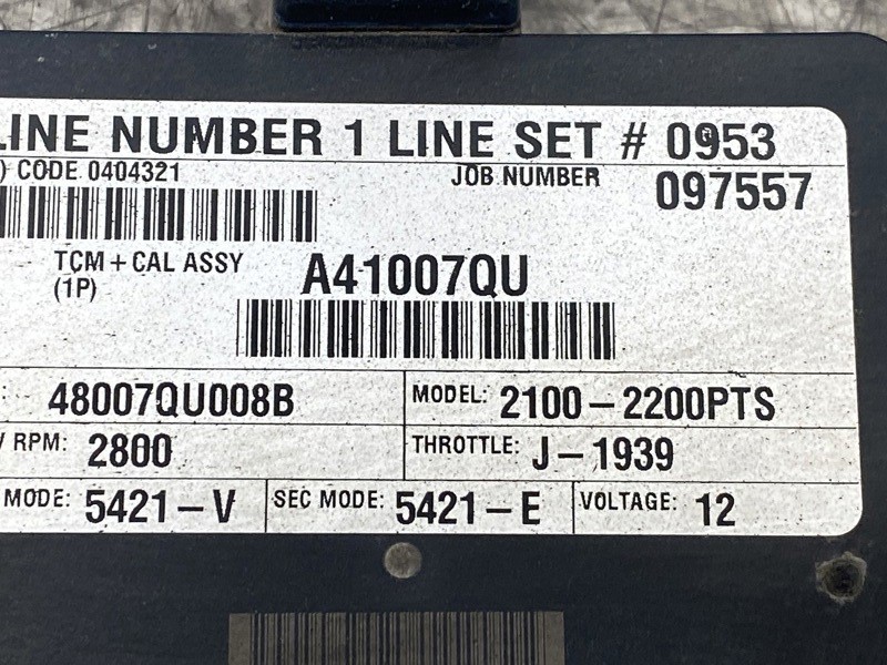 2009 Allison Transmission Control Module 29545322 (357-10397)