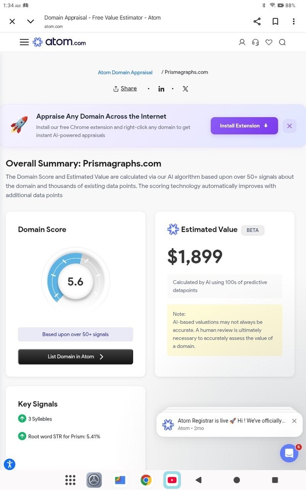 💥 PRISMAGRAPHS.COM DOMAIN NAME ESTIMATED VALUE IS $1900.00-$12,424.00
