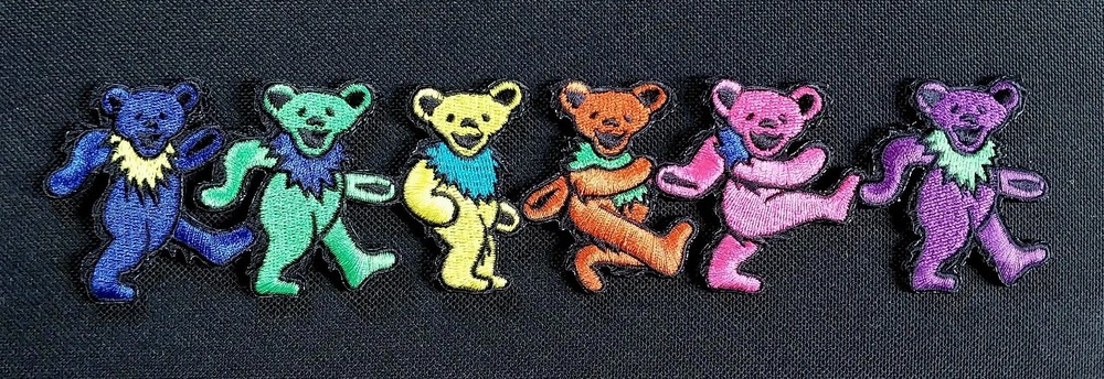 Licensed Grateful Dead Head Dancing Bears Marching Bears Embroidered Back Patch