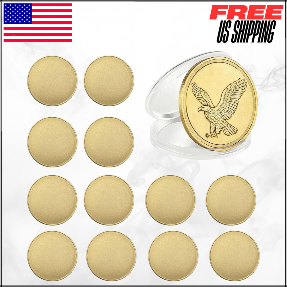 Brass Blank Challenge Coin For Laser Engraving Solid 3mm Thickness 12PC 40mm