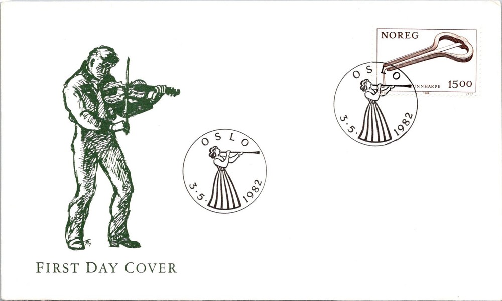 Norway 1982 FDC - Harmonica - Oslo - J6572