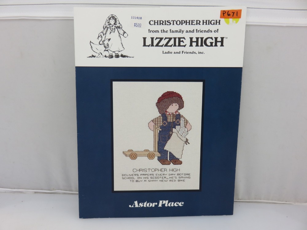 Lizzie High CHRISTOPHER HIGH Cross Stitch Pattern Chart Leaflet NEW