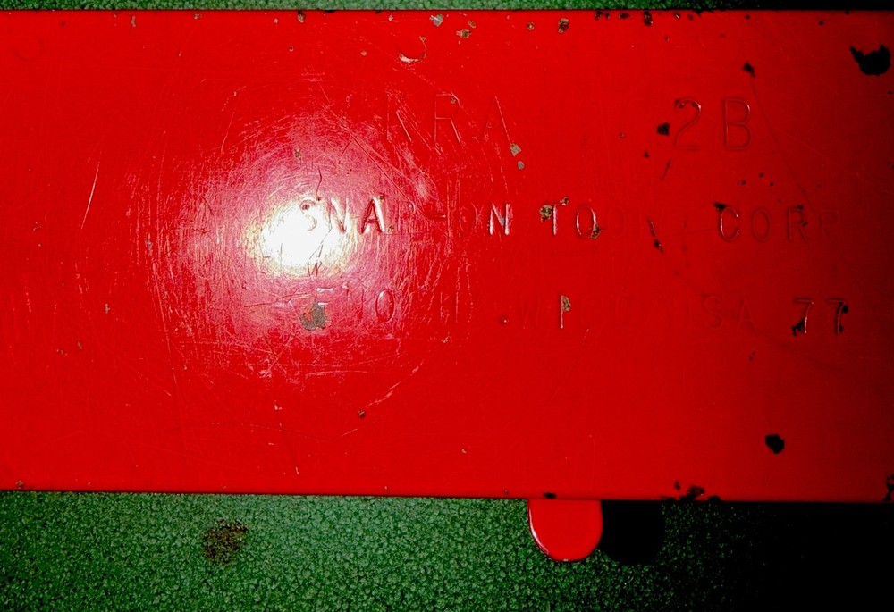 Snap On Empty Red Tin Vintage USA