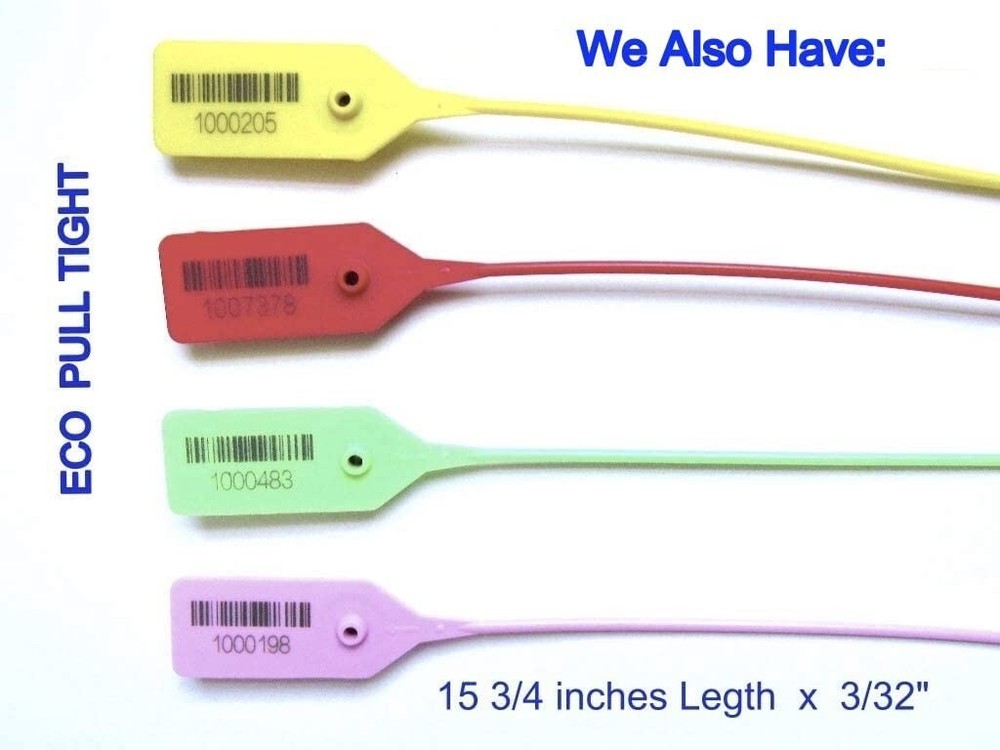 Steel Cable Lock Metal Security Seal 100 pcs. Blue 2.4 mm Numbered & Barcode