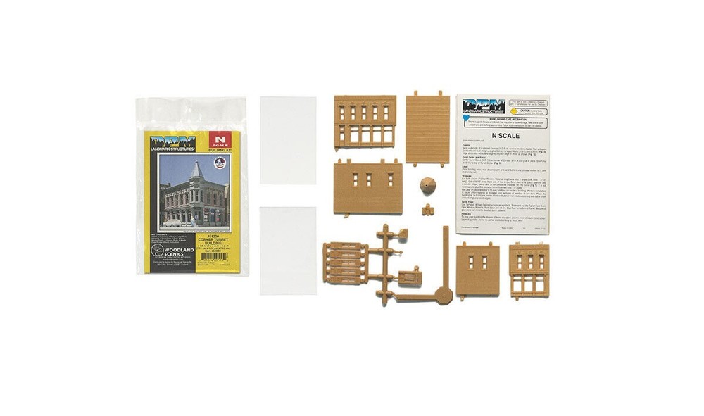 DPM (N-Scale) Structure Kits -- #51300 Corner Turret Building - NIB