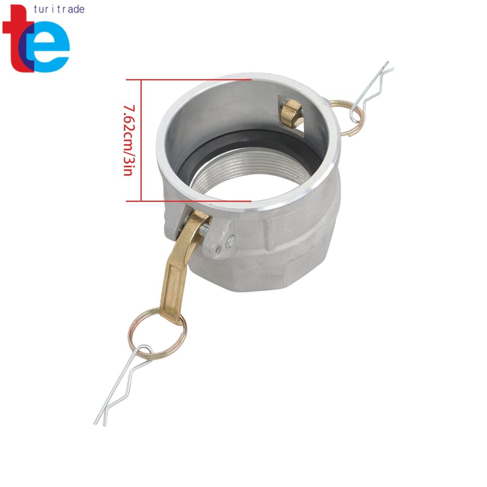 2pcs 3" Type D Aluminum Camlock Pair - Female NPT Thread Both Ends, Durable