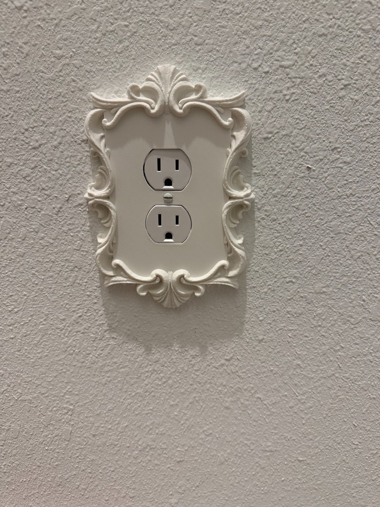 Victorian Light Switch Cover, White Outlet
