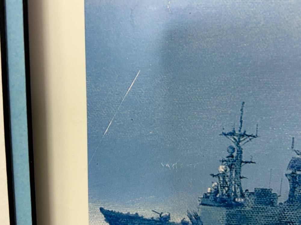 1997 USS Fitzgerald DDG-12 Matted Inscribed & Signed Print