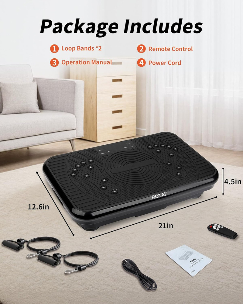 Vibration Plate Exercise Machine for Lymphatic Drainage Massager & Weight Loss,
