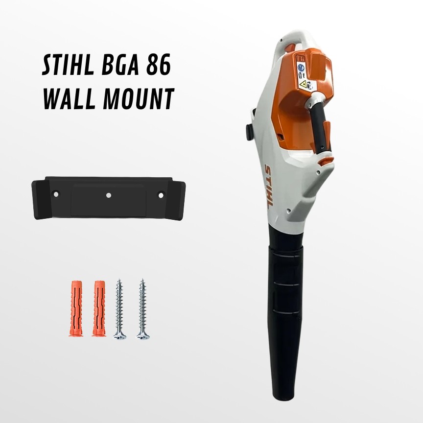 STIHL BGA86 leaf blower wall mount for your garage or workshop.