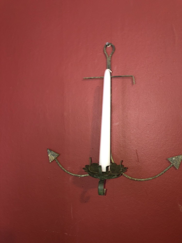 Vintage c.1900 single arm Nautical candelabra