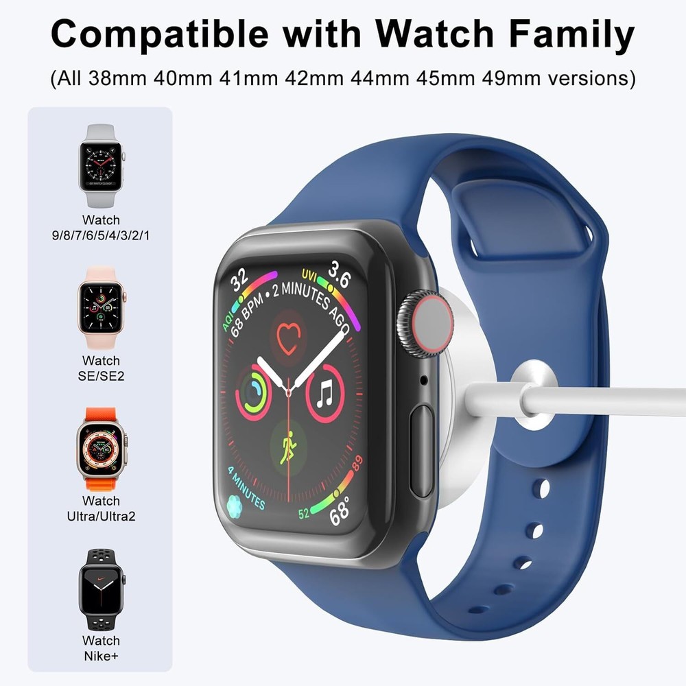 2Pack Magnetic Wireless Charger – Fast USB Charging Cable for Smart Watch
