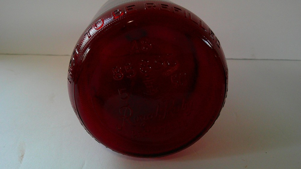 Vintage Anchorglass Royal Ruby 1950 Quart Schlitz Beer Bottle