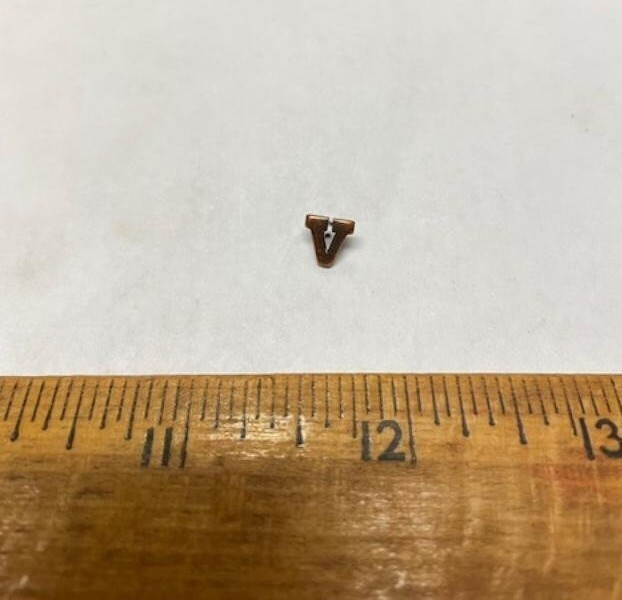 Bronze Letter "V" for Medals