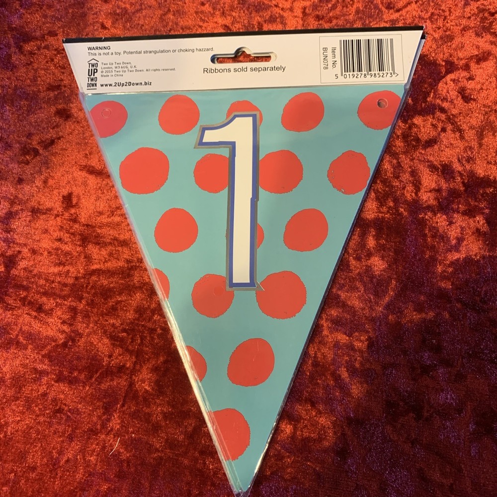 Make Any Message Or Name Personalised Bunting Multicoloured Number 1