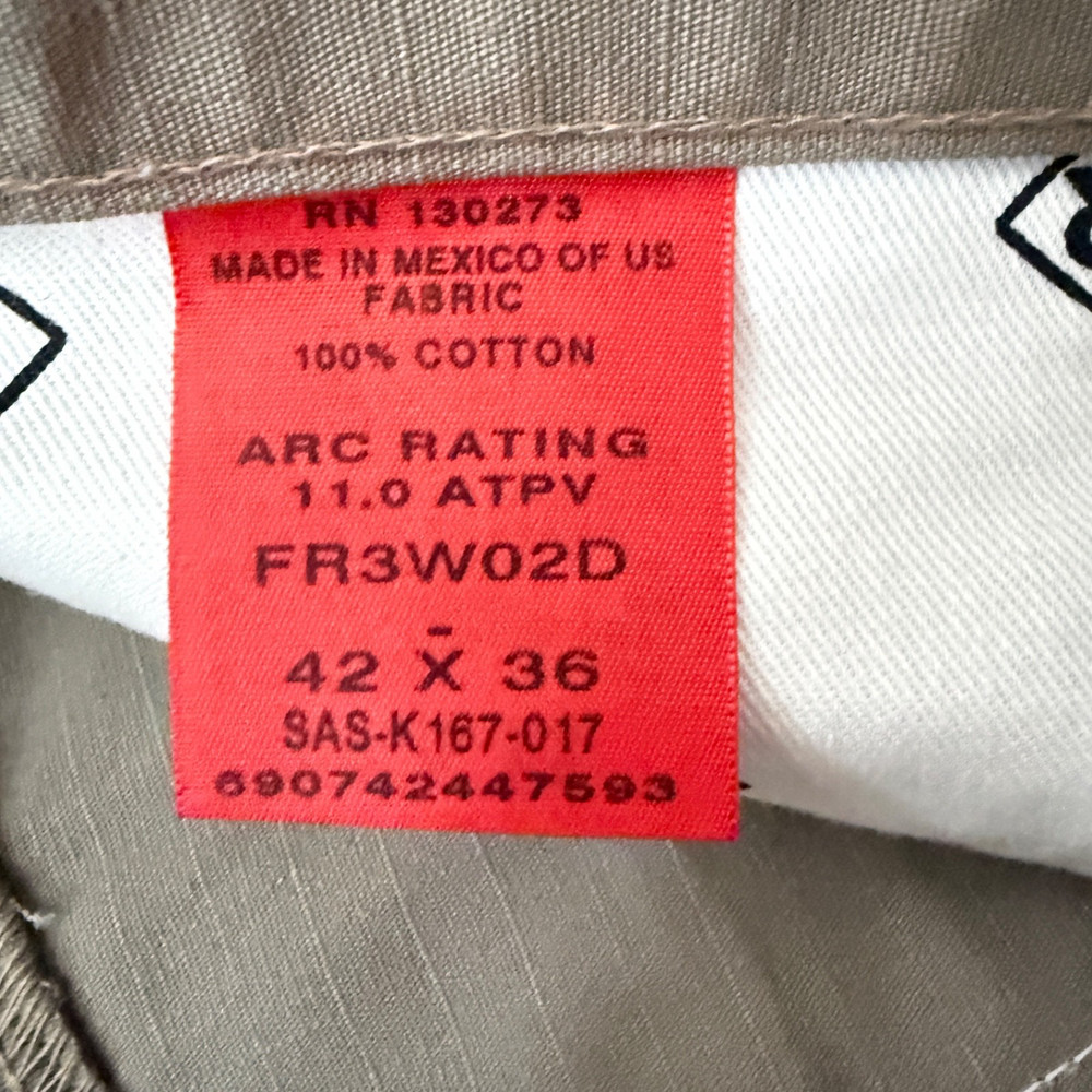 Wrangler Flame Resistant Work Pants 42x36