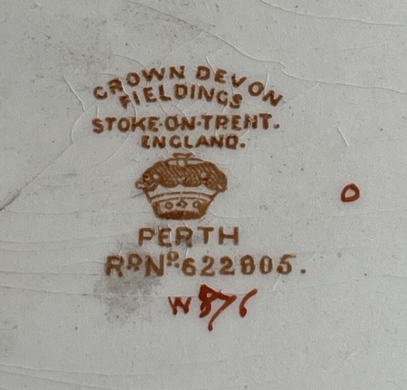 Antique Crown Devon Fieldings salad Water Drainer, Perth Pattern, Base Damage