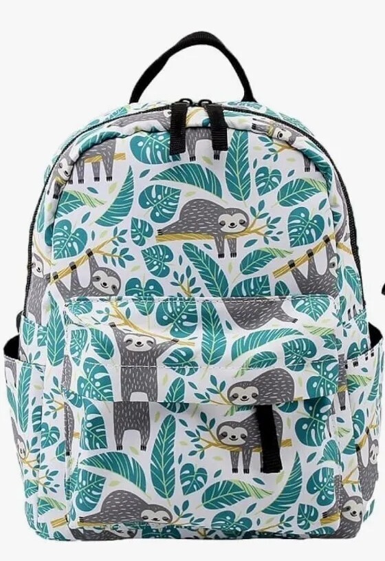 Childs Mini Backpack, Slothes Pattern