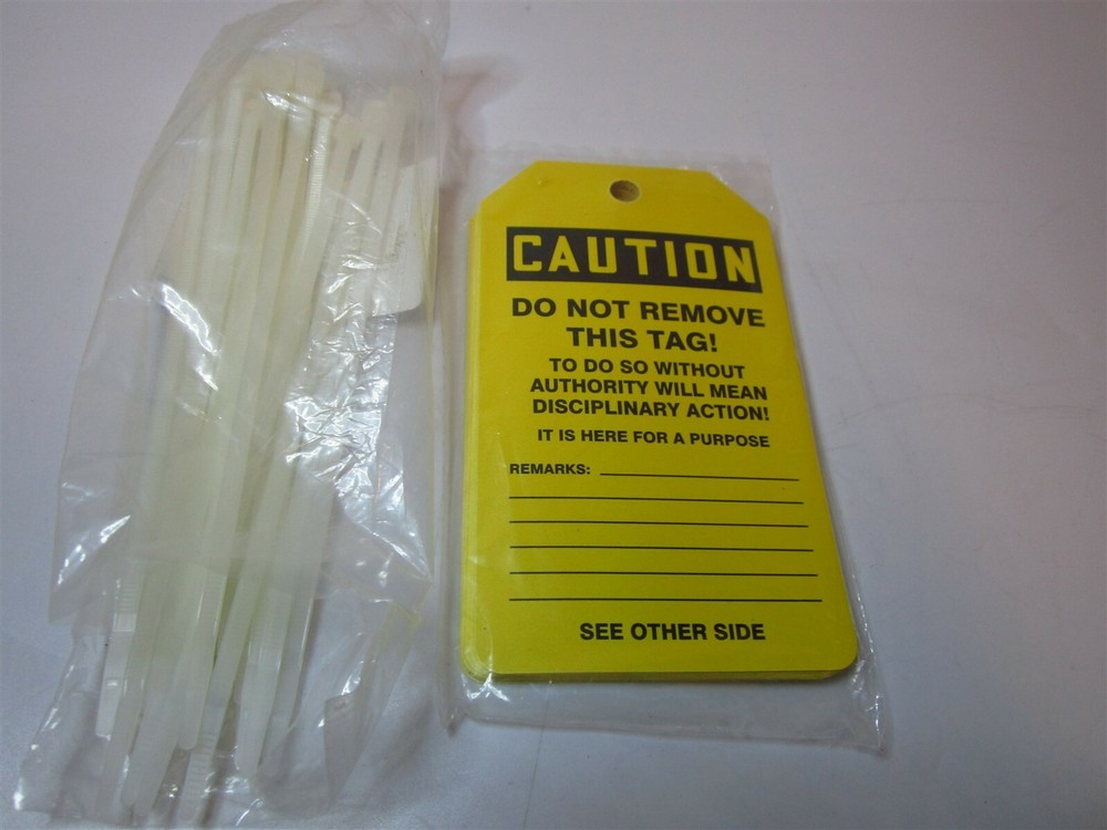 ACCUFORM SIGNS Caution "Do Not Remove" Tags 5-3/4" x 3-1/4" New