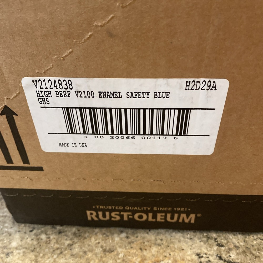 6- Cans Rust-Oleum V2100 Enamel Aerosol Safety Blue