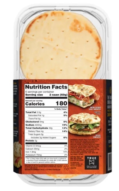 ROUND BREAD ORIGINAL NAAN 12.7 OZ (2 PACK)