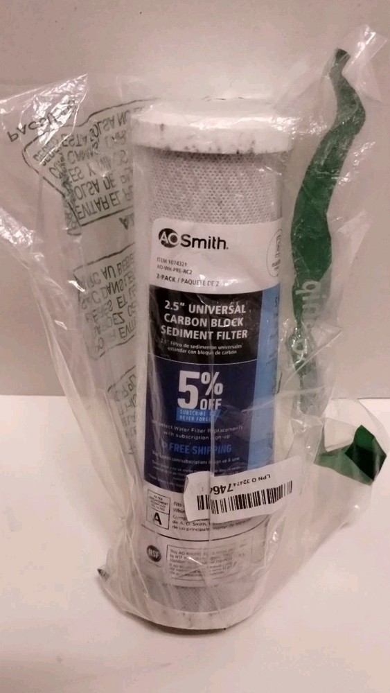A.O. Smith AO-WH-PRE-RC2 - 2.5" Universal Carbon Block Sediment Filter
