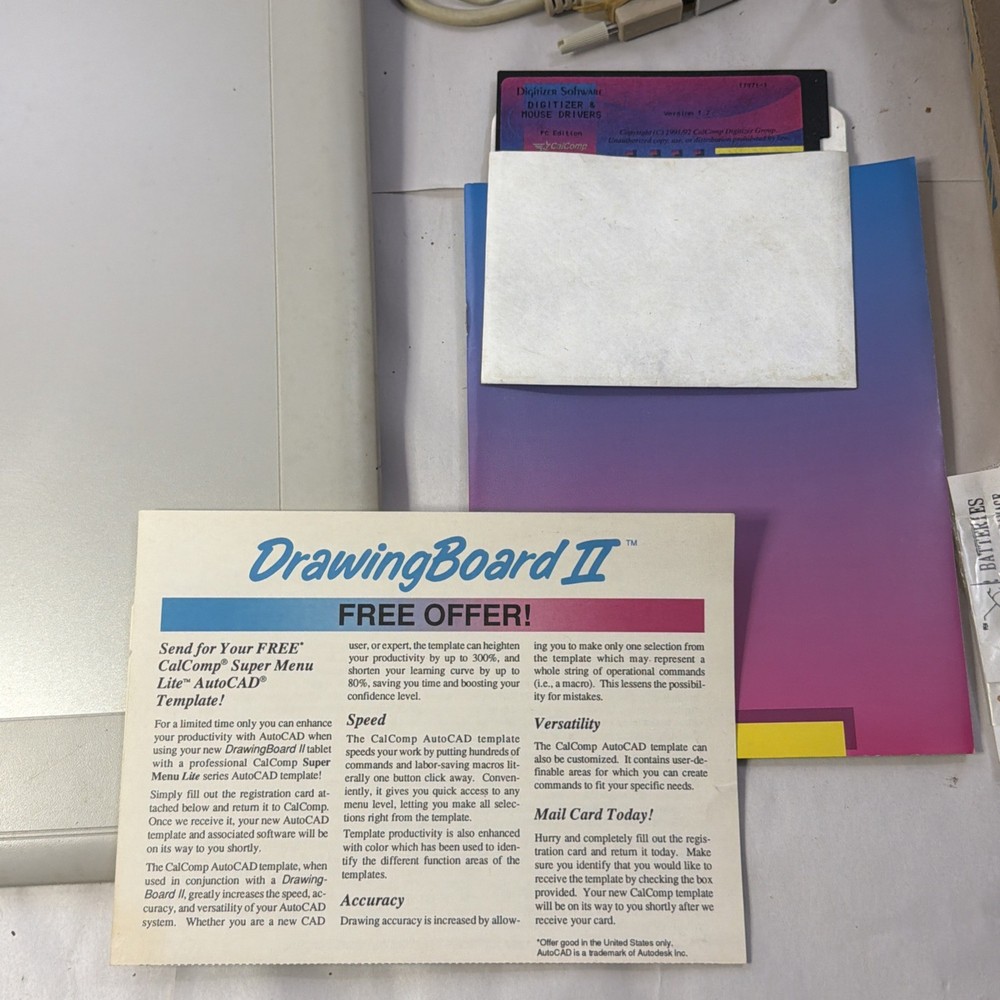 calcomp drawing board 2 With Power Cord