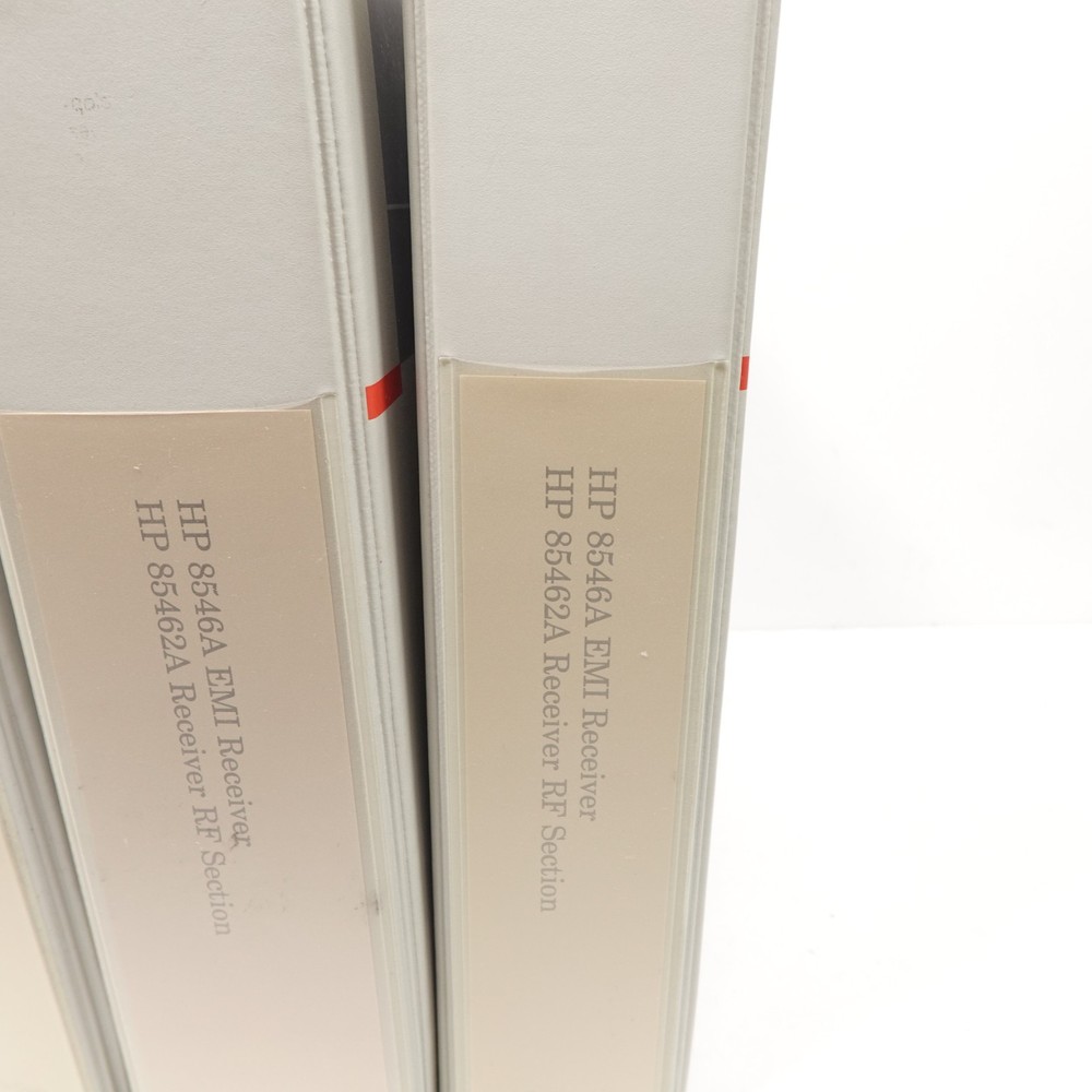 HP 8546A EMI Receiver RF Section Manuals Lot Hewlett Packard Binders