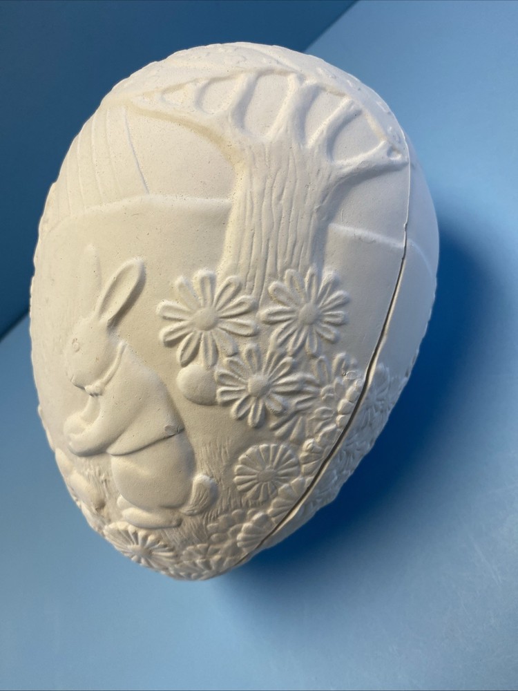 Ceramic Bisque 7” Easter Egg Box With Beautiful Detail Ready To Paint For Easter