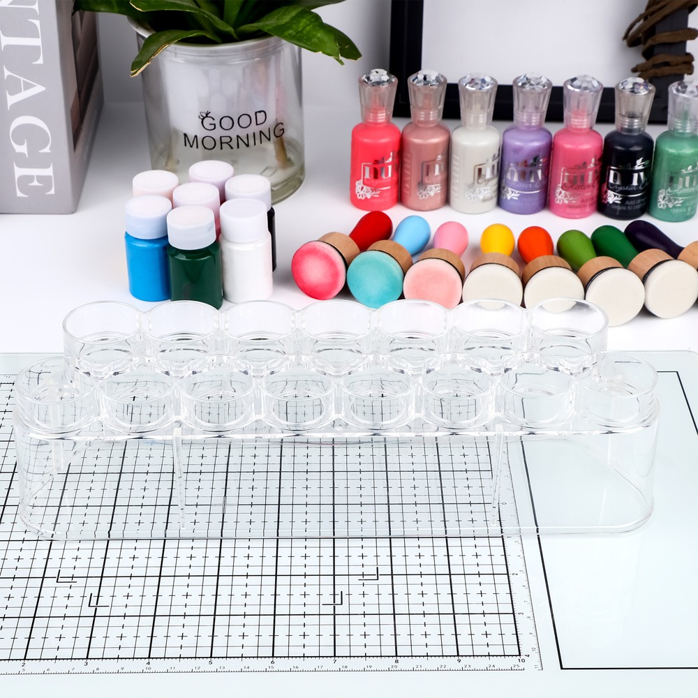 Clear Storage Rack Storage Container Organizer DIY Craft Paint Organizer Holder