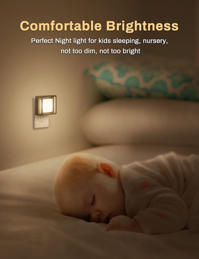 DORESshop LED Night Light, Lights Plug Into Wall [2 Pack] Soft White