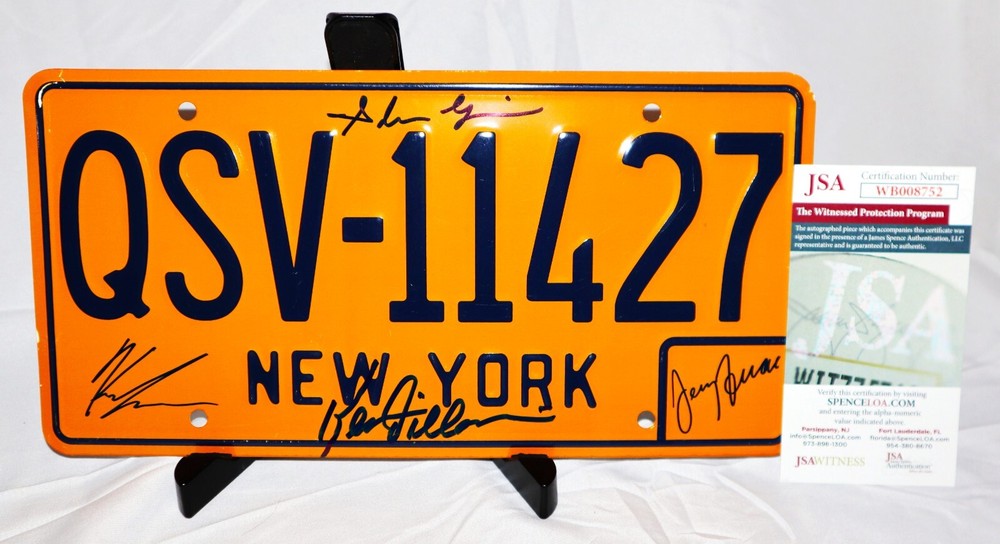 🔥 Entourage Cast Signed License Plate Grenier Connolly Dillon Ferrara JSA PSA