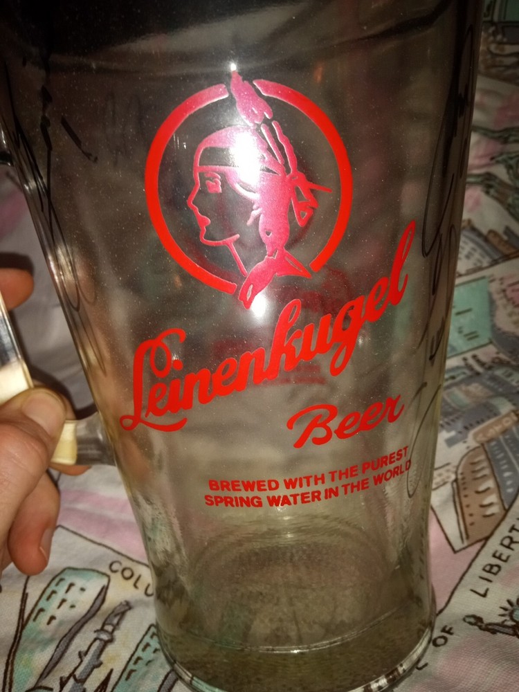 Leinenkugel's double bubble clock, Autographed tray, Signed Pitcher, Original!!