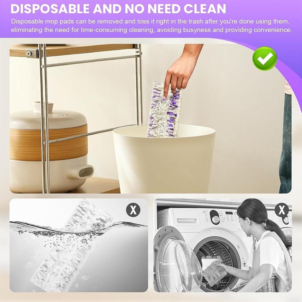 PowerMop Pad Refills - 25 Disposable Cleansing Pads for Multi-Surface Perfection