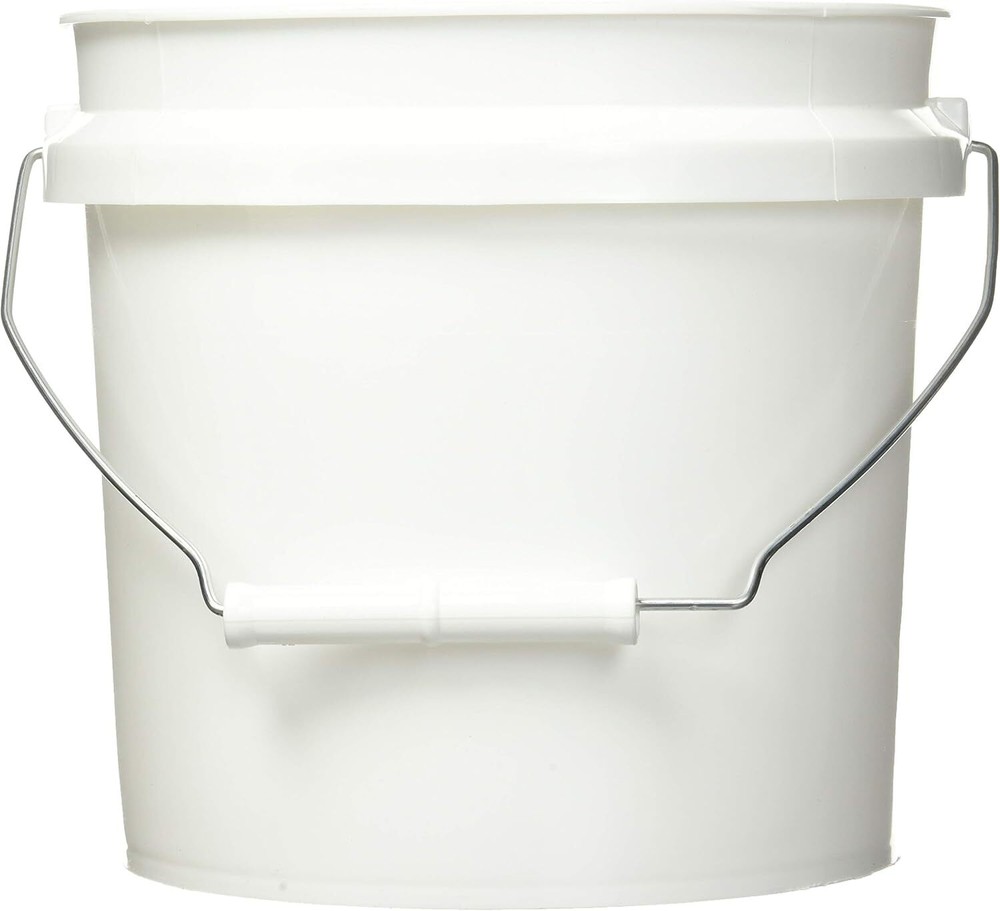 1-Gallon White Plastic Pail Paint Pail/Container