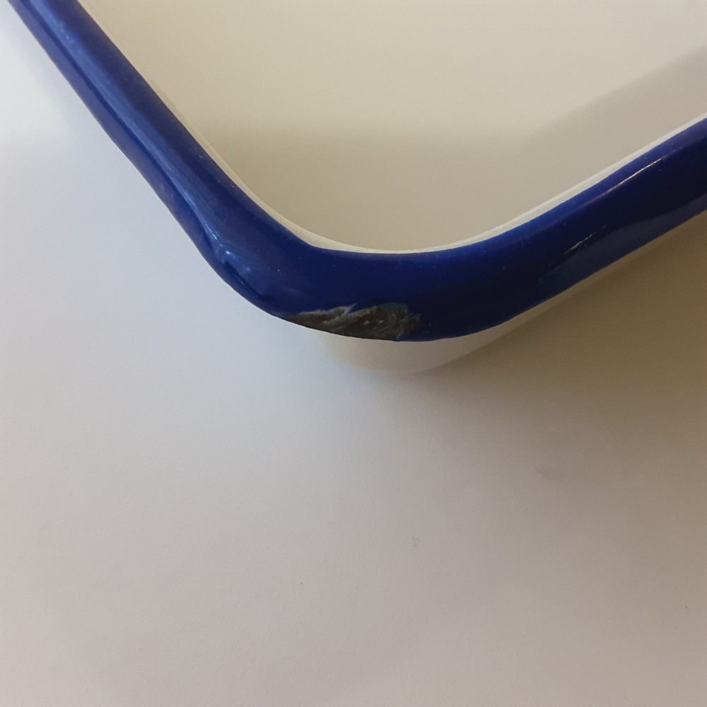 2 Small Darkroom Enameled Trays