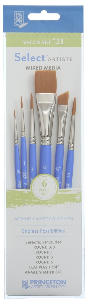 Princeton Select Brush Set 6/Pkg-SELECT BRUSH SET 21