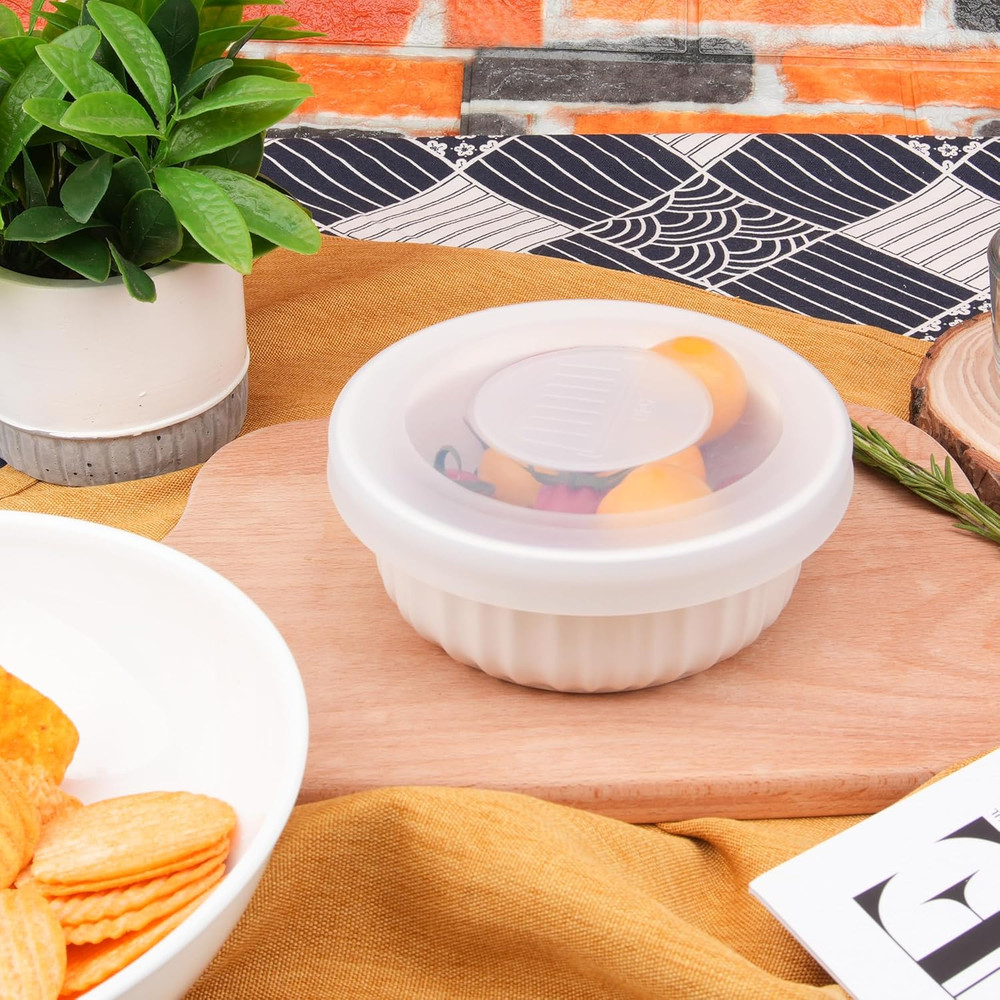 Silicone Lids for CorningWare 16-Ounce Round Dish, 2 Pack Reusable Covers for Co