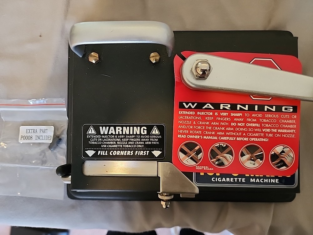 Top-O-Matic Cigarette Machine. Manual. Barely Used. In Box. Paperwork.