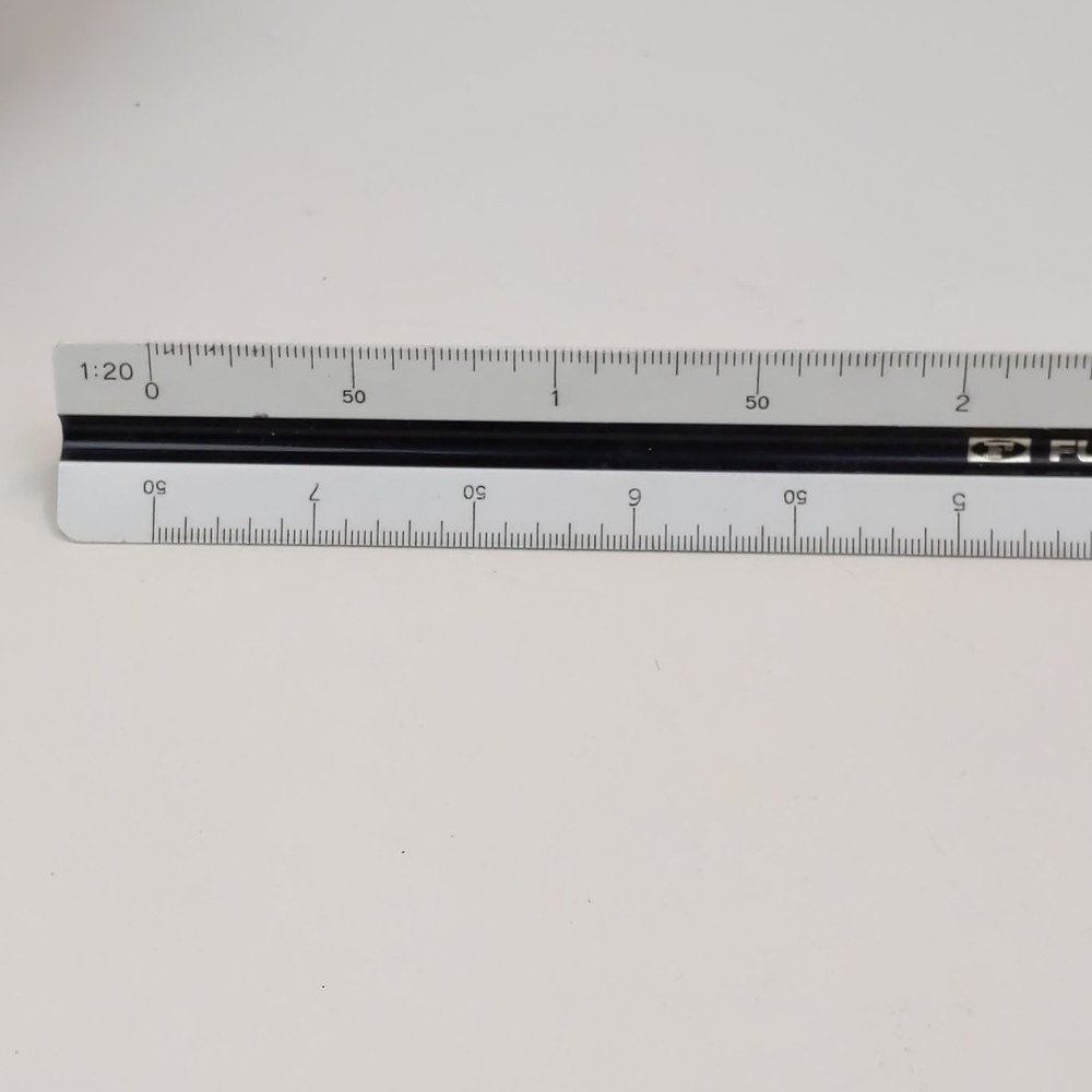 Fullerton 3725 Triangular Scale Ruler Made in Germany Architect Drafting