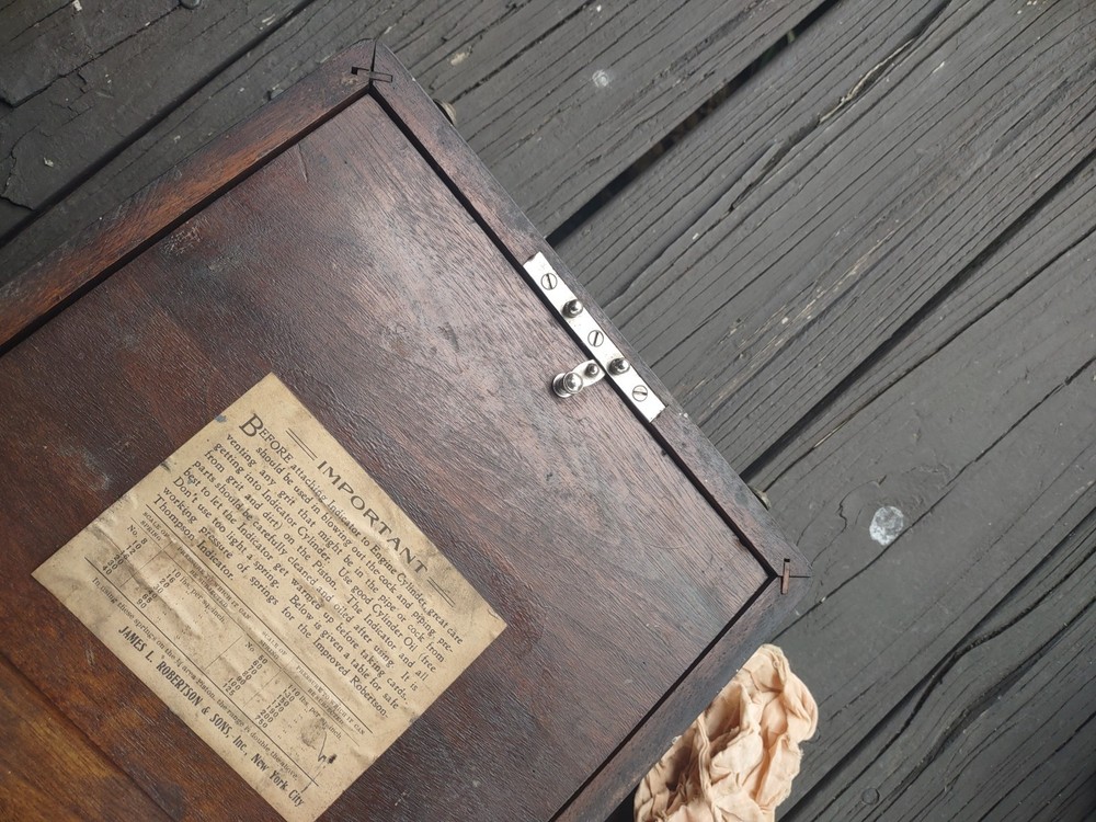 Improved Robertson-Thompson Steam Engine Indicator w/ Box - Vintage