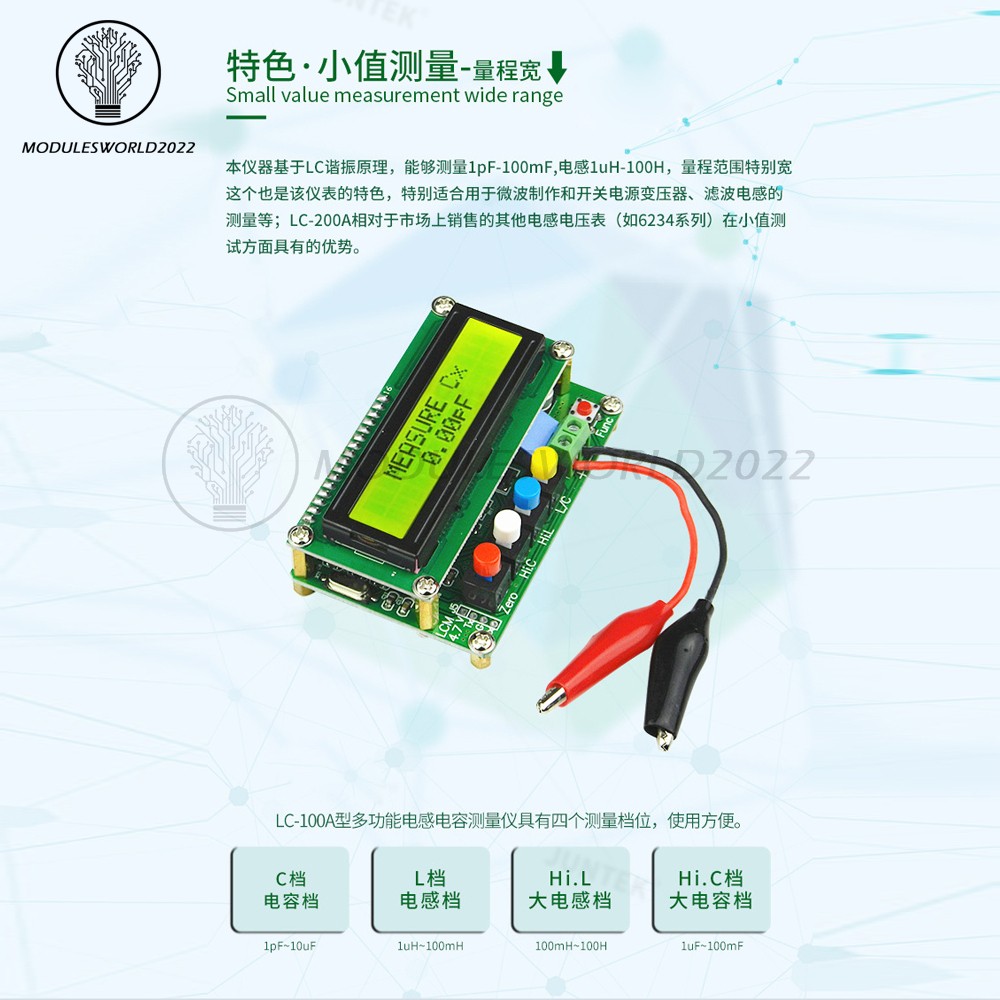 Digital LC100-A LCD High Precision Inductance Capacitance L/C Meter Tester