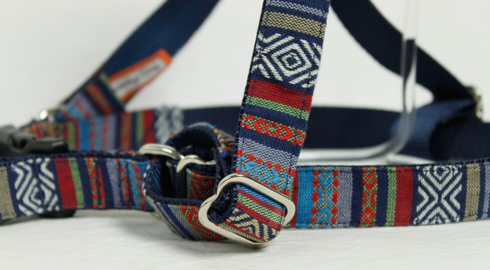 Marityn Aztec Blue Red Size Large Dog Harness